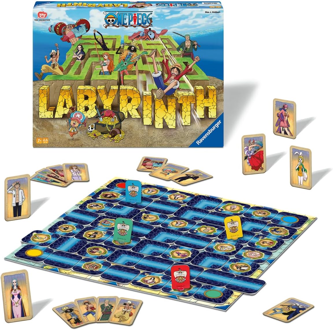 Ravensburger - Labirinto One Piece | Gioco Da Tavolo Per Tutta la Famiglia | 2-4 Giocatori | Idea Regalo Per Bambini 7 Anni | Edizione in Italiano